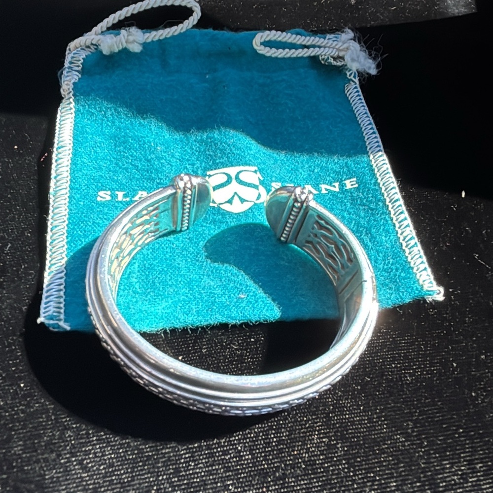 SLANE & SLANE STERLING SILVER CUFF BRACELET ( SMALL SIZE ) - Picture 5 of 17